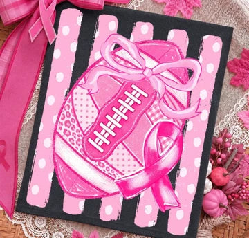 Breast Cancer Football Stripes Graphics